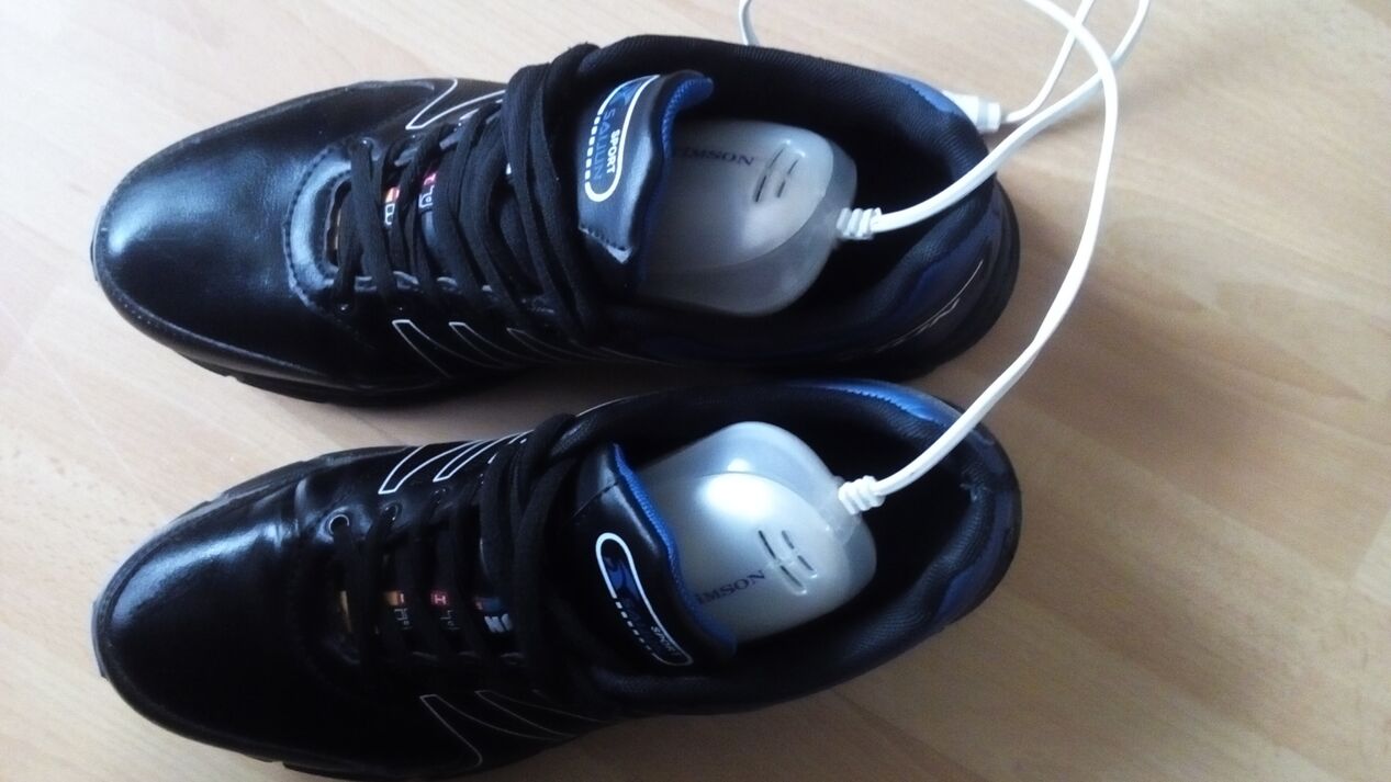 device for disinfecting shoes against fungi
